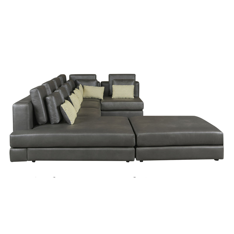 Modular Sectional Sofa Corner Sofa Chaise Lounge With Movable Ottoman For Living Room