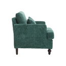 Modern Mid Century Wood Frame Armchair With Tufted Design