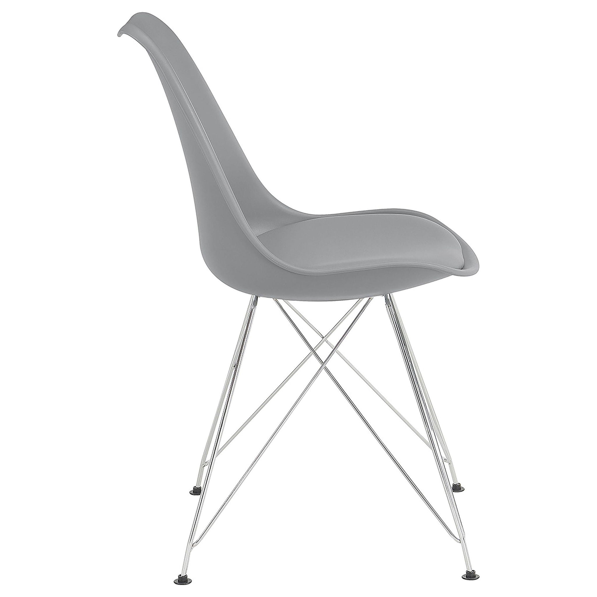 Juniper Polypropylene Dining Side Chair Grey (Set of 2) - Atlantic Fine Furniture Melbourne FL