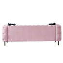 Chesterfield - Modern Tufted Velvet Living Room Sofa, 84.25''W Couch