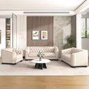 Upholstered 3 Piece Sofa Set With Legs