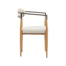Modern Luxe Dining Arm Chair Set With Upholstery