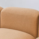 L-Shape Modular Sectional Sofa, DIY Combination,Teddy Fabric,Camel