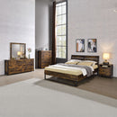 Juvanth - Nightstand - Rustic Oak & Black Finish - Atlantic Fine Furniture Inc