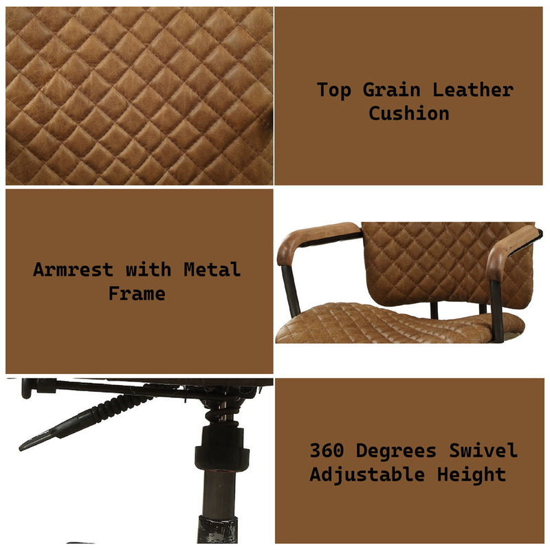 Josi - Executive Office Chair - Coffee Top Grain Leather