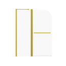 Frameless Folding Shower Doors For Bathtub With Pivot Tub Glass Door, 1 / 4" Tempered Glass