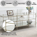 Zaba - TV Stand - Glass Top & Champagne