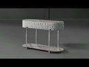 Yukino - Coffee Table - Gray High Gloss & Chrome