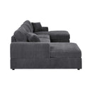 3 Piece Corduroy Double Chaise Sectional Sofa