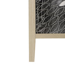 2 Door Carved Storage Cabinet With Adjustable Shelf, Accent Furniture