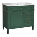 Bathroom Vanity & Top Sink, Modern Bathroom Storage Cabinet With 2 Drawers And A Tip-Out Drawer