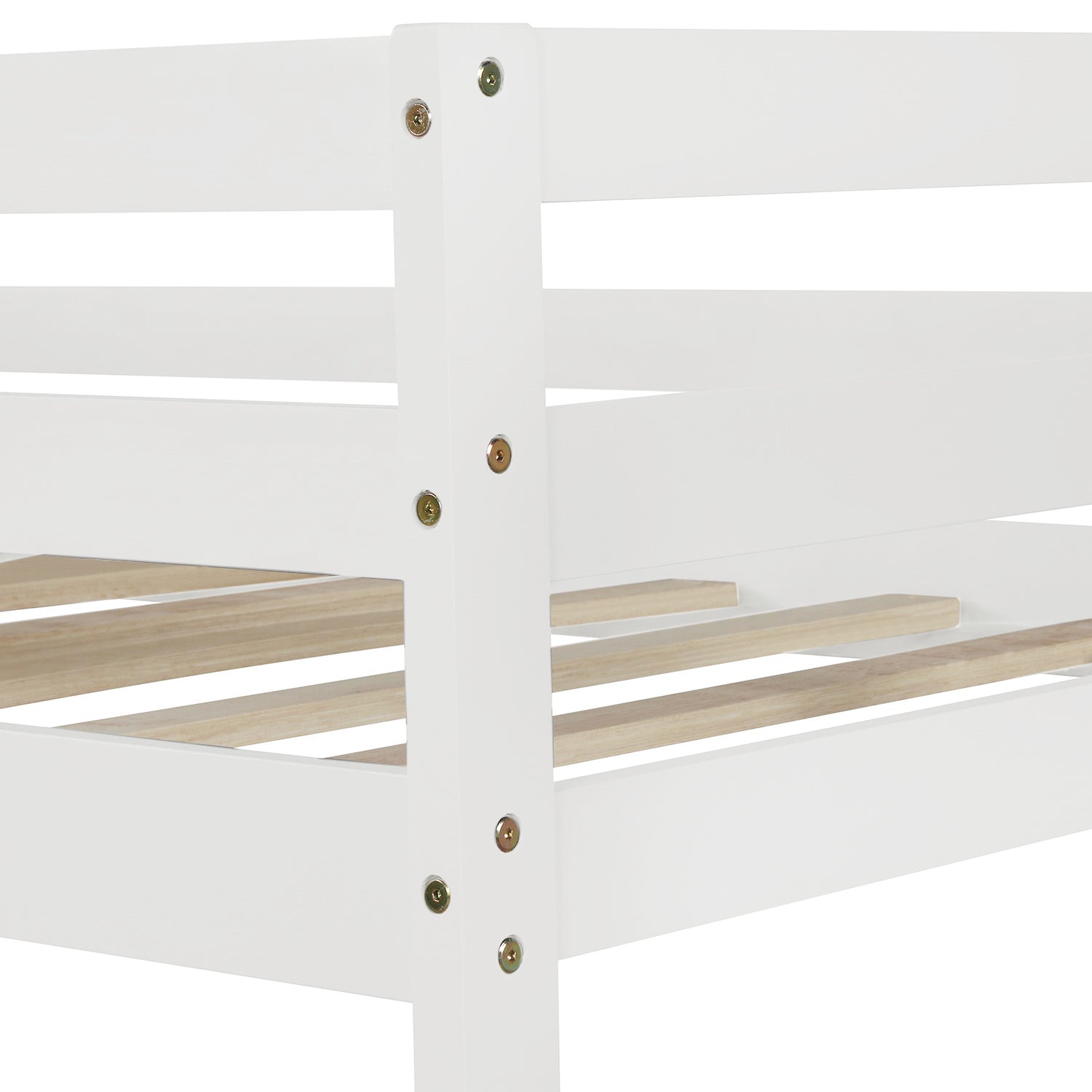 Twin over Twin/King (Irregular King Size) Bunk Bed with Twin Size Trundle, Extendable Bunk Bed   (White)(OLD SKU :LP000032AAK) - Atlantic Fine Furniture Melbourne FL