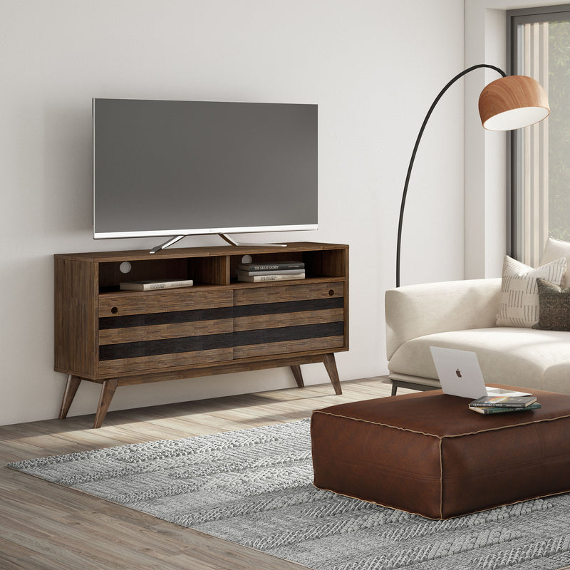 Clarkson - TV Stand - Rustic Natural Aged Brown