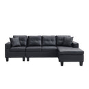 Modern Sectional Sofa Set With Chaise Lounge And Cup Holder