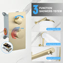 10" Shower System Set With Control Valve And Overhead Shower