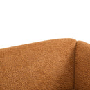 Contemporary Boucle Sherpa Sofa With Birch Wood Legs