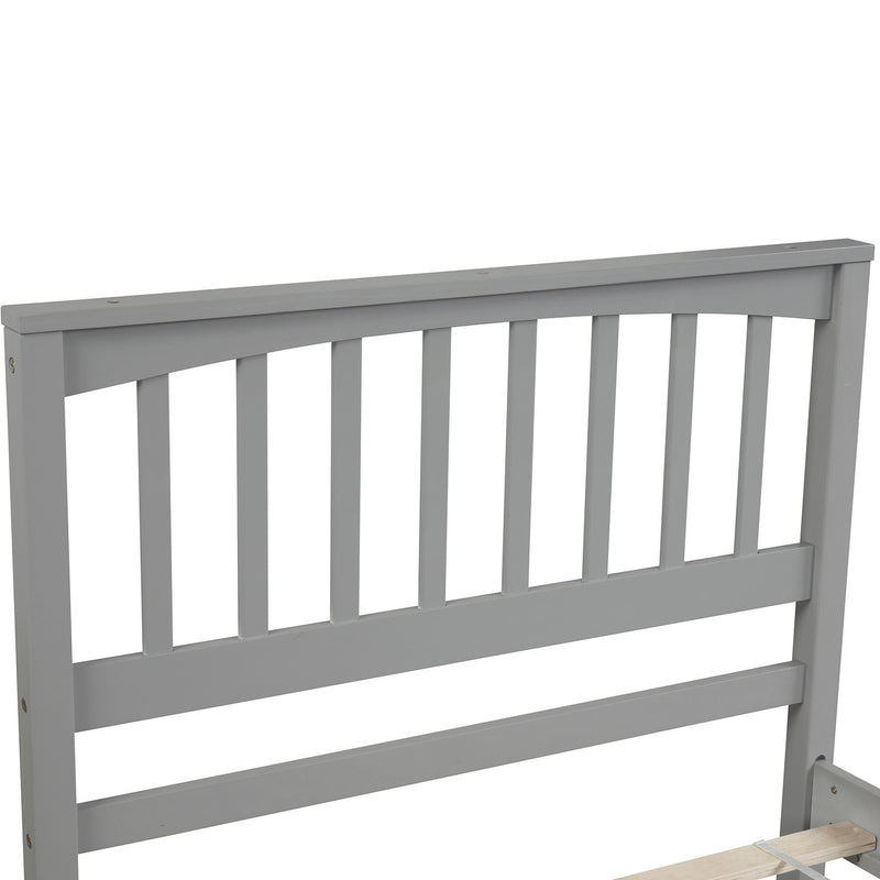 Wood Platform Bed Twin size Platform Bed, Gray