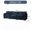 Modern Chenille Oversized Deep Seat Sectional Sofa With Pillows