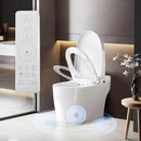 Smart Bidet Toilet With Remote Control And Auto Open / Close - White
