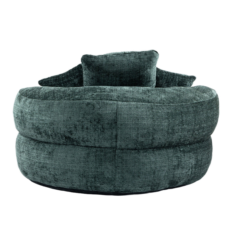 Lazy Sofa High Back Bean Bag Chair Couch With 3 Pillows