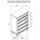 Andover - 5-Drawer Chest Of Drawers - Dark Oak