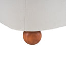 Modern Low Back Accent Upholstered Armless Living Room Chairs, Round Feet