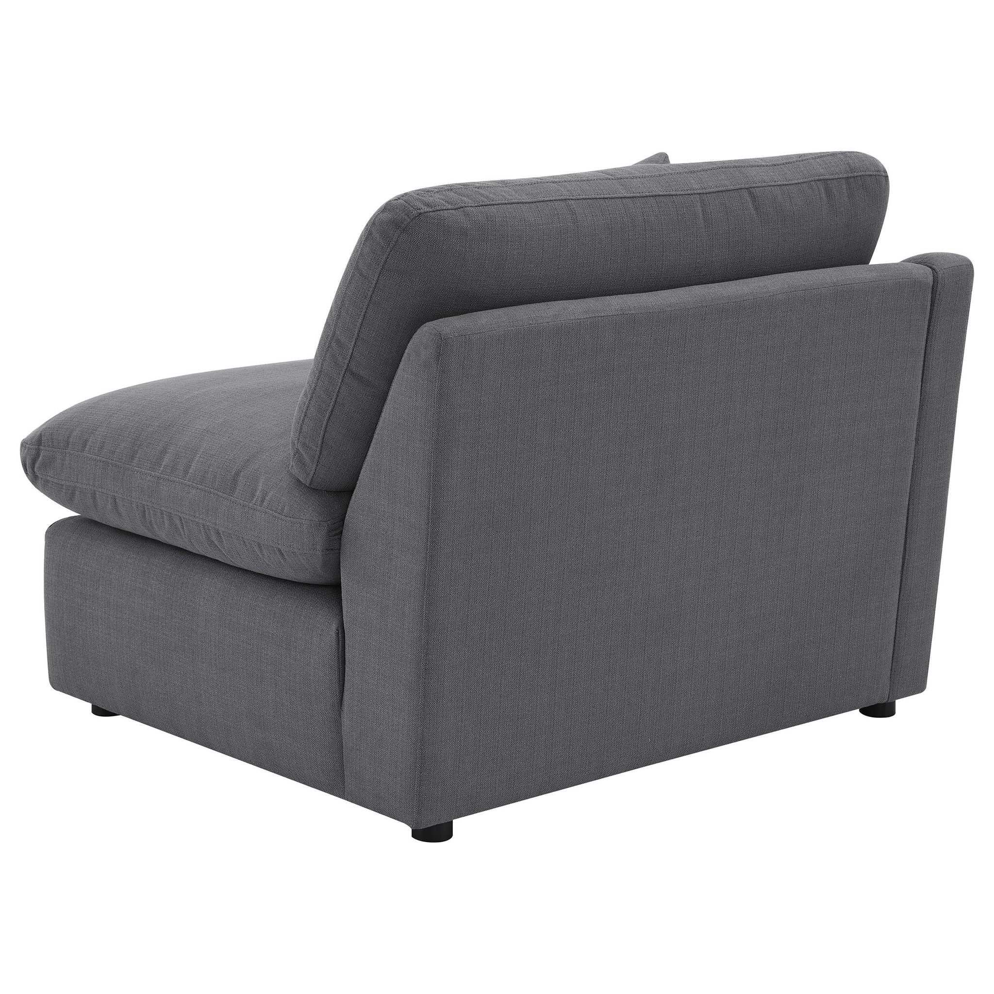 Hobson Upholstered LAF Chair Charcoal
