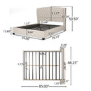 ALBERTA FULLY UPHOLSTERED QUEEN WHOLE BED-HEADBOARD -NEW