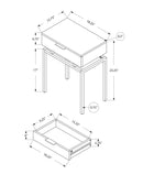 Spacious Table Top Accent Side Table, Storage Drawer, Contemporary & Modern