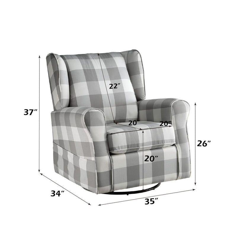 Patli - Swivel Chair - Gray Fabric - Atlantic Fine Furniture Inc