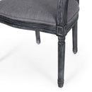 French Country Style Wood And Cane Upholstered Dining Chair Set