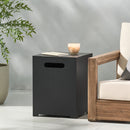 Modern Tank Holder Side Table With Powder Coated Frame