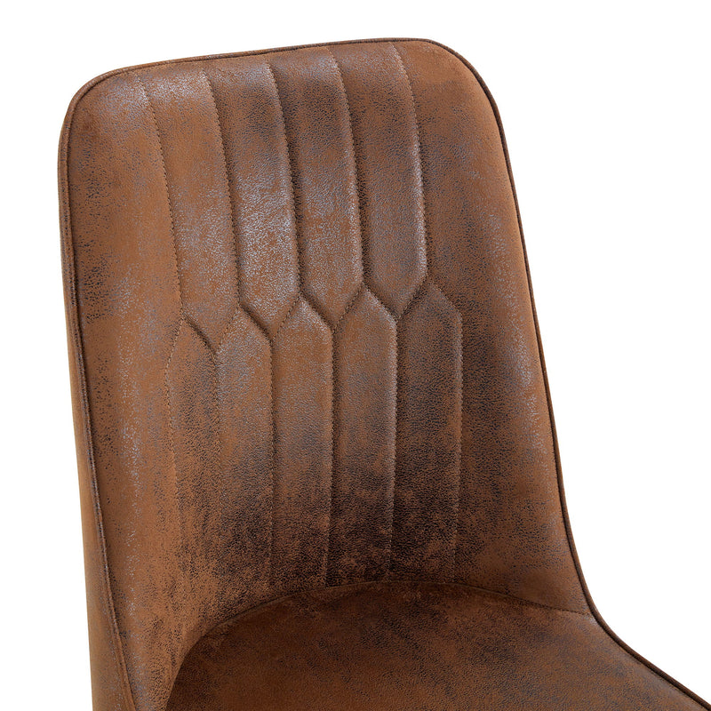 Modern Dining Chairs With Sleek Backrest And Metal Legs