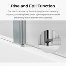 Frameless Folding Shower Doors For Bathtub With Pivot Tub Glass Door, 1 / 4" Tempered Glass