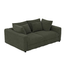 Plush Corduroy 4 Seat Sofa, Modern Comfy Upholstered Sofa Cloud Couch, Deep Seat Couches With Soft Pillows