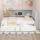 Daybed With Trundle, Storage Cabinets And USB Ports