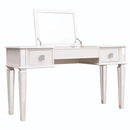 Mirrored Vanity Desk With Drawers And Stool, Flip Up Dressing Table Set For Makeup Room