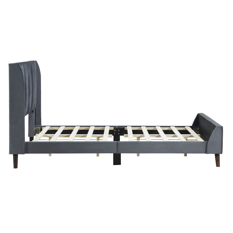 Upholstered Platform Bed Velvet