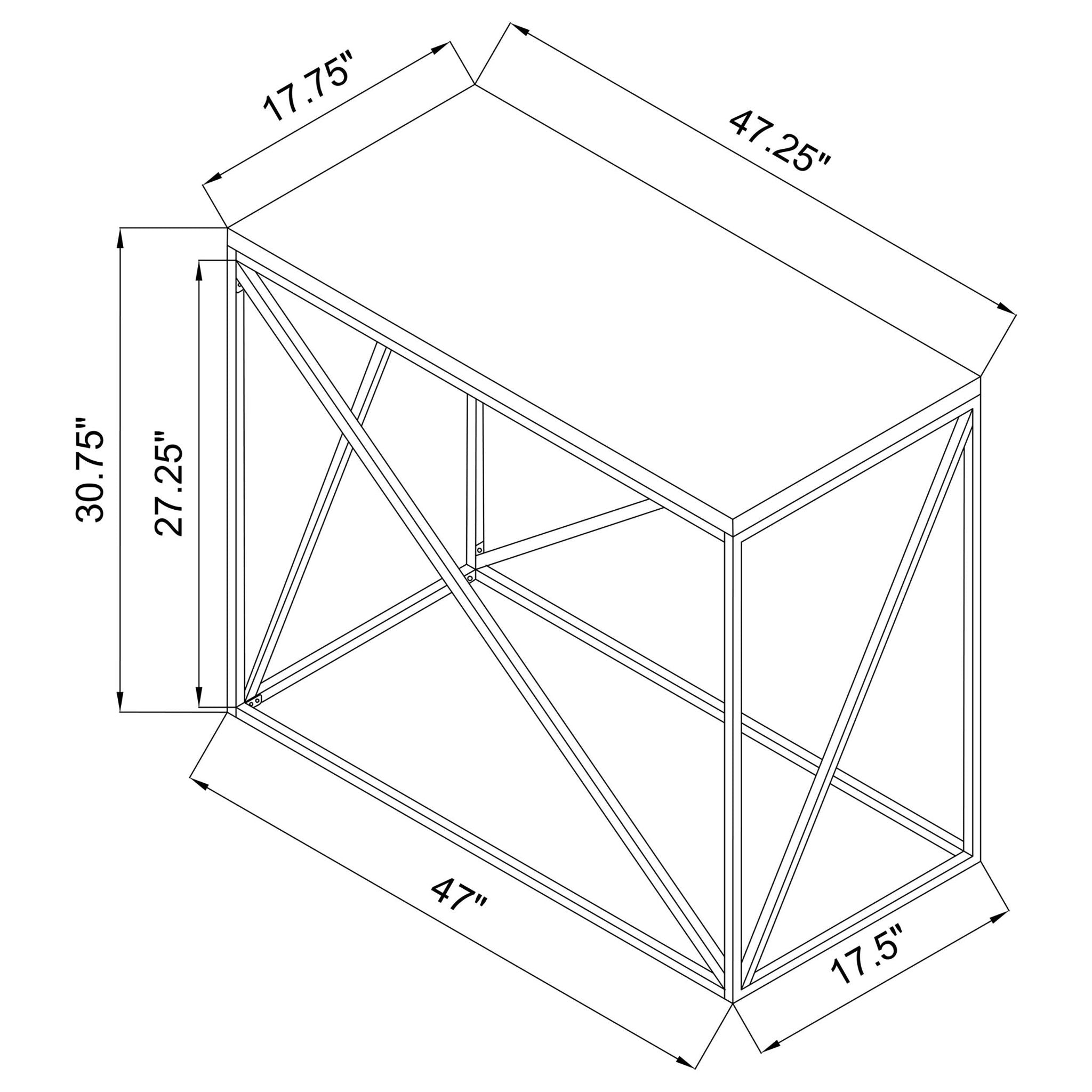 Birdie Rectangular Entryway Console Table Sonoma Grey - Atlantic Fine Furniture Melbourne FL