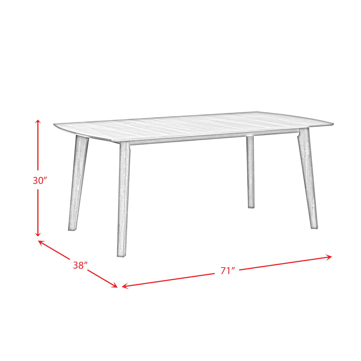 Santa Barbara Rectangular Dining Table in Walnut by Elements International, view 5