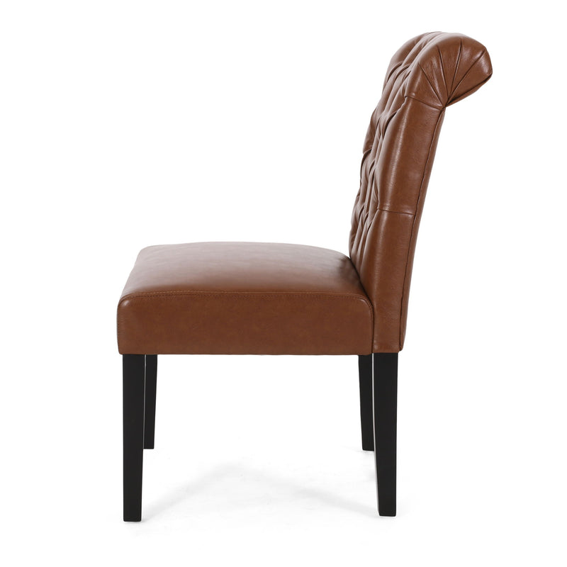 Broxton - Tuft Dining Rolltop Chairs With Button Tufted Backrest (Set of 2)