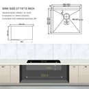 Modern Undermount Stainless Steel Kitchen Sink 16 Gauge, Deep Single Bowl