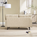 Mid Century Modern Loveseat Sofa With USB Ports, Removable Pillow Cover