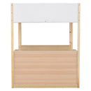 Full Size Teddy FleeceLoft Bed Wood Bed, Natural