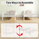 Bunk Bed For Kids, Convertible Frame With Ladders & Guardrail