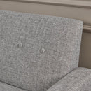Nebulize - Upholstered Fabric Club Chair With Button Tufted And Square Off Arm And Back