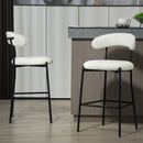 Counter Height Bar Stools With Powder Coating Base And Footrest