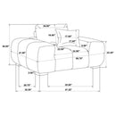 Octavia - Fabric Upholstered Track Arm Accent Chair