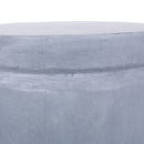 Outdoor Concrete End Table - Light Blue