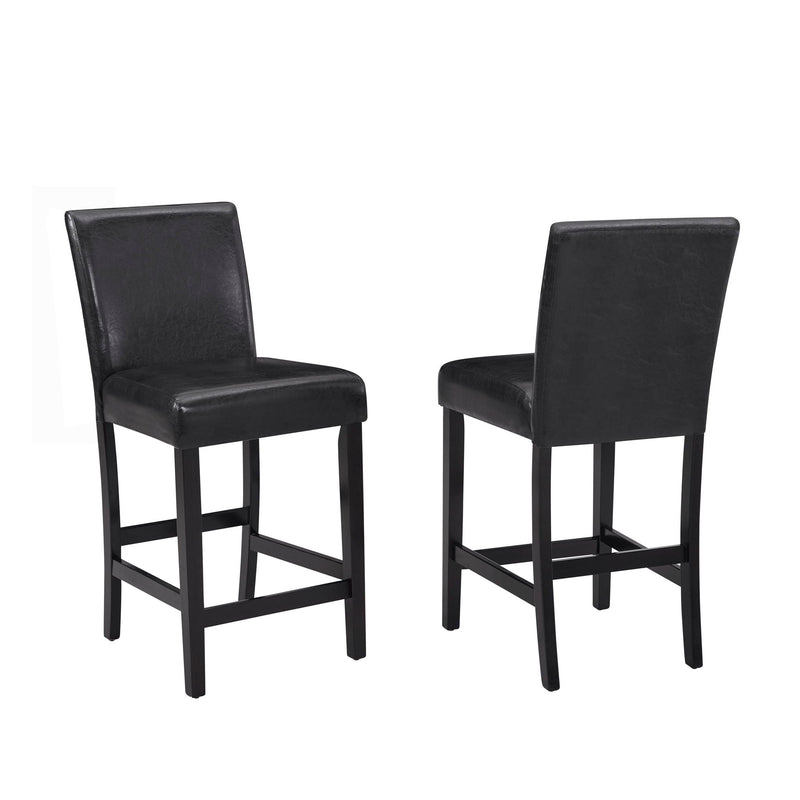 5 Piece Counter Height Dining Set With Table And Upholstered Chairs